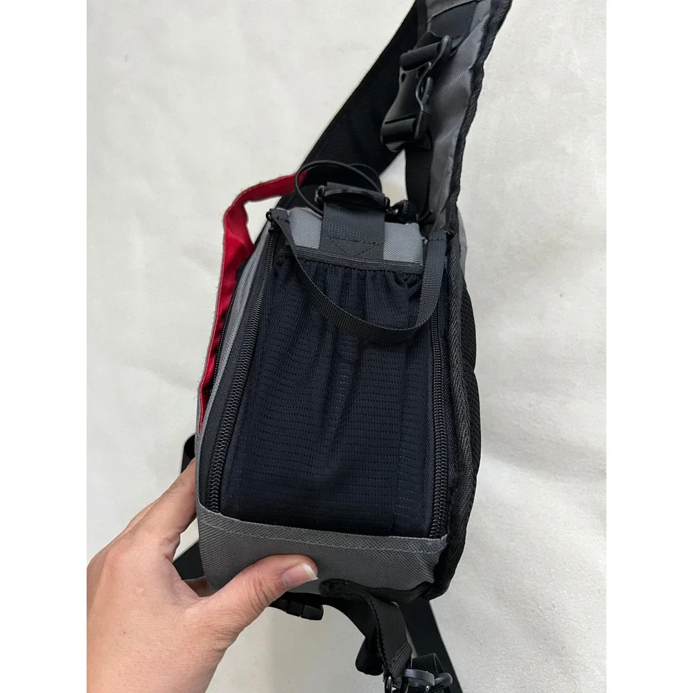 Caden Sling Camera Bag Gray Red DSLR Mirrorless Case Padded Crossbody Backpack
